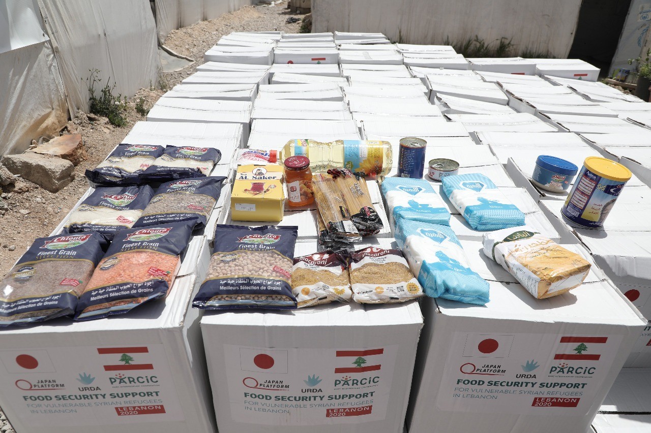アルサールのシリア難民キャンプでの新たな食糧支援事業