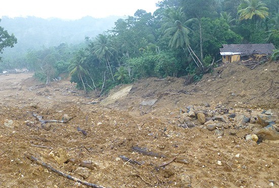 モロワッカンダで発生した大規模土石流